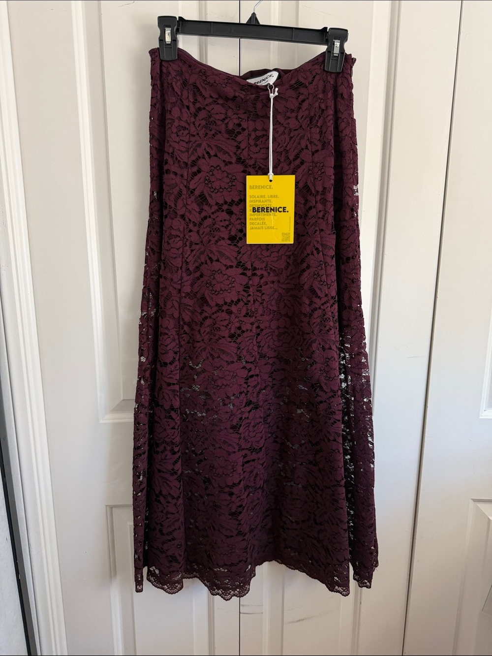 Berenice Women's Lace Maxi Skirt — Deep Wine